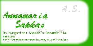 annamaria sapkas business card